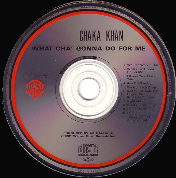 Chaka Khan  What Cha Gonna Do For Me : CD